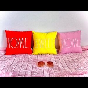 Rae Dunn Yellow Throw Pillow